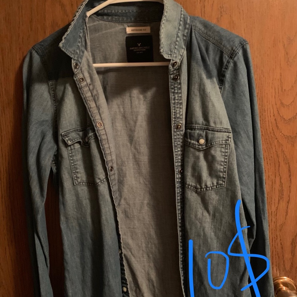 American Eagle Denim Button Up